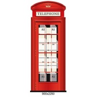 Оформлення кабінету англійської Червона телефонна будка з кишенями